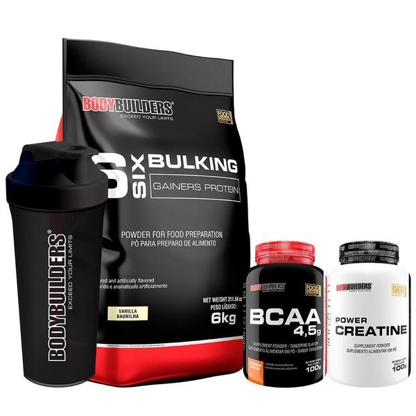 Imagem de Kit 6 Six Bulking 6Kg Power Creatina 100G+Bcaa 4,5 100G+Coqu