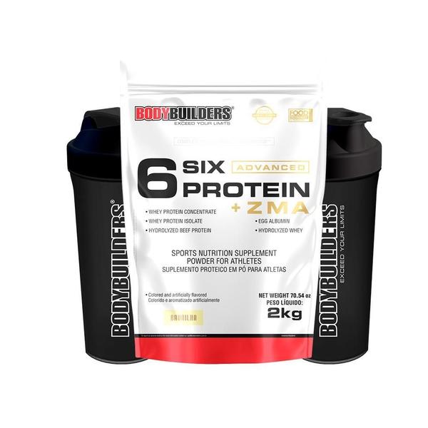 Imagem de Kit 6 Six Protein Com Zma 2Kg+ 2 Coqueteleira