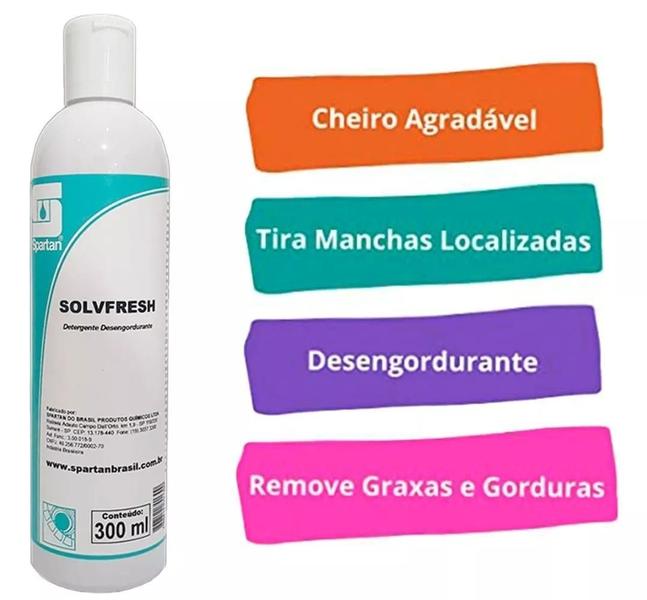 Imagem de Kit 6 Solvfresh Detergente Desengordurante Spartan 300Ml