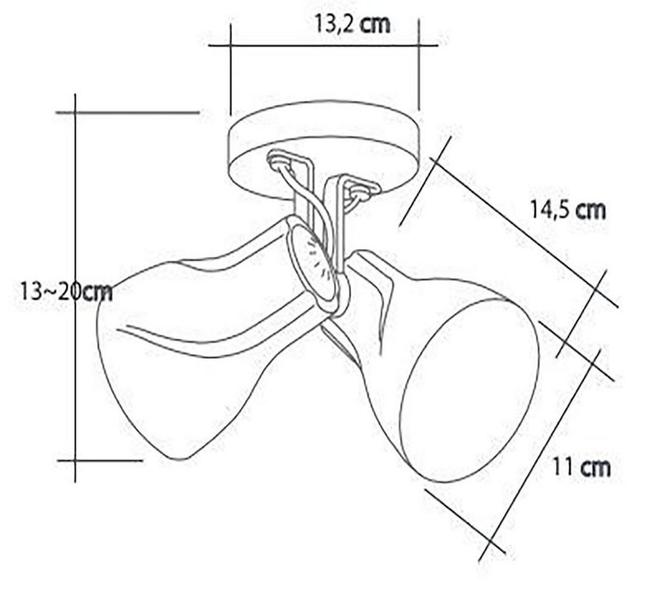 Imagem de Kit 6 Spot de Sobrepor Direcionável Duplo Octa Plus 2xE27 - Branco/Cinza