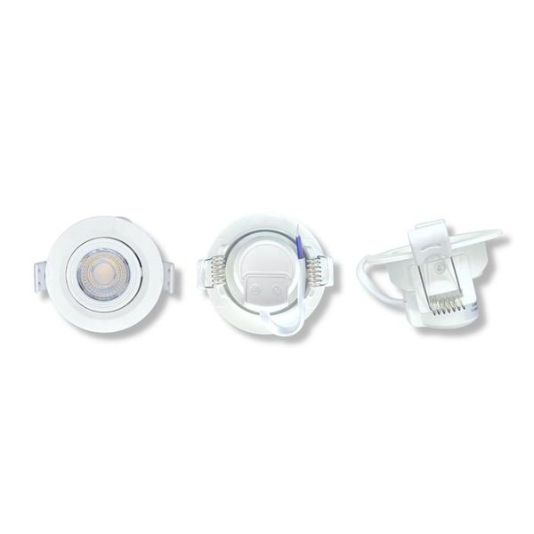 Imagem de Kit 6 Spots De Embutir Redondo Led Cob 3W Luz Amarela 3000K