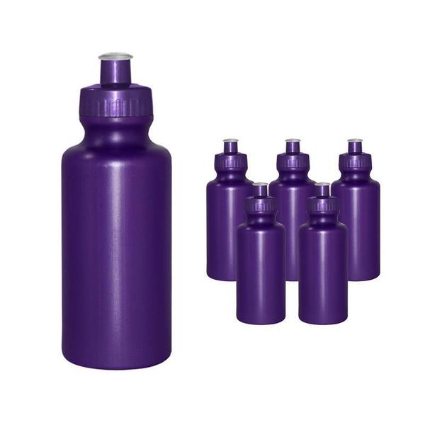 Imagem de Kit 6 Squeezes 550Ml Lilás Plástico Premium