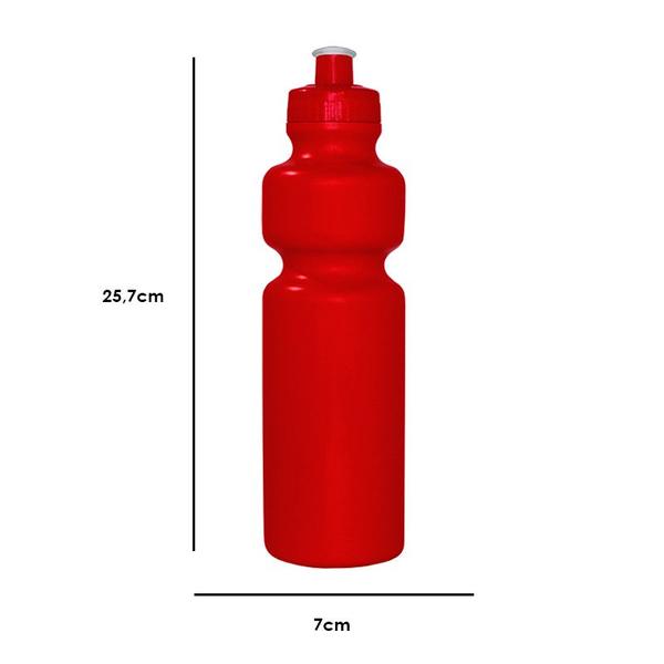 Imagem de Kit 6 Squeezes 750Ml Vermelho Plástico Premium