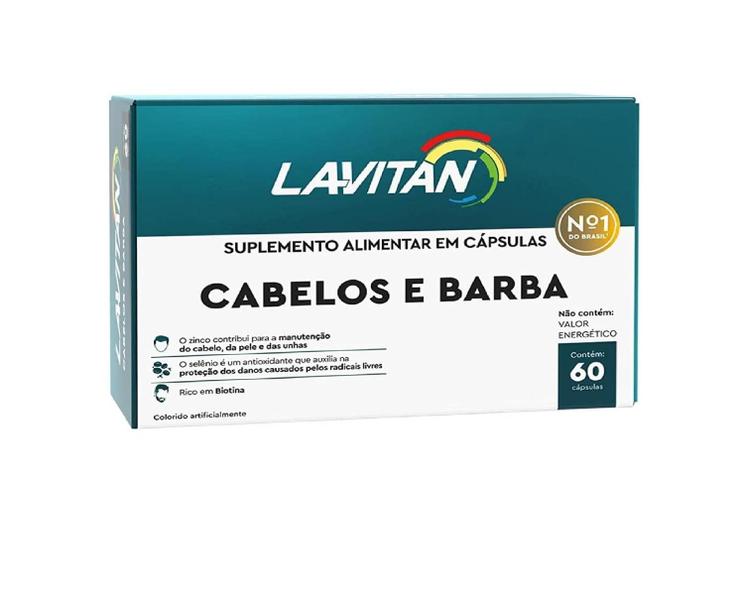 Imagem de Kit 6 Suplemento Lavitan Cabelos e Barba Com 60Caps - Cimed