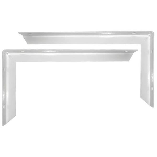 Kit 6 Suporte Mão Francesa Cantoneira 50Cm Branca - Big House Shop Imagem de Kit 6 Suporte Mão Francesa Cantoneira 50Cm Branca