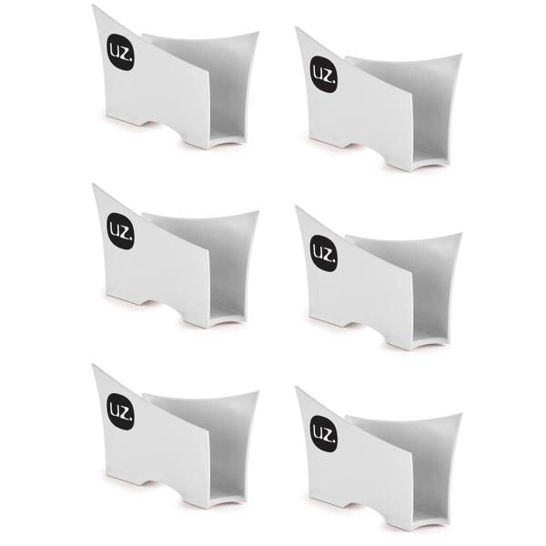 Imagem de Kit 6 Suportes Porta Guardanapos De Papel Para Mesa Uz Branco