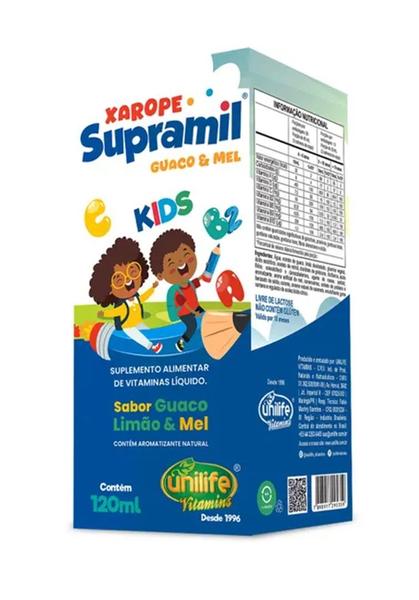 Imagem de Kit 6 Supramil Xarope Infantil Guaco Limão Mel Unilife 120ml