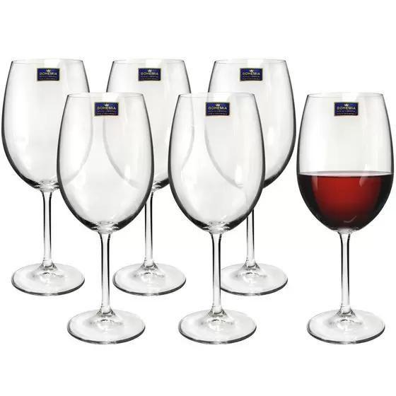 Imagem de Kit 6 Taças Bohemia Cristal Titanium Vinho Água 580ml