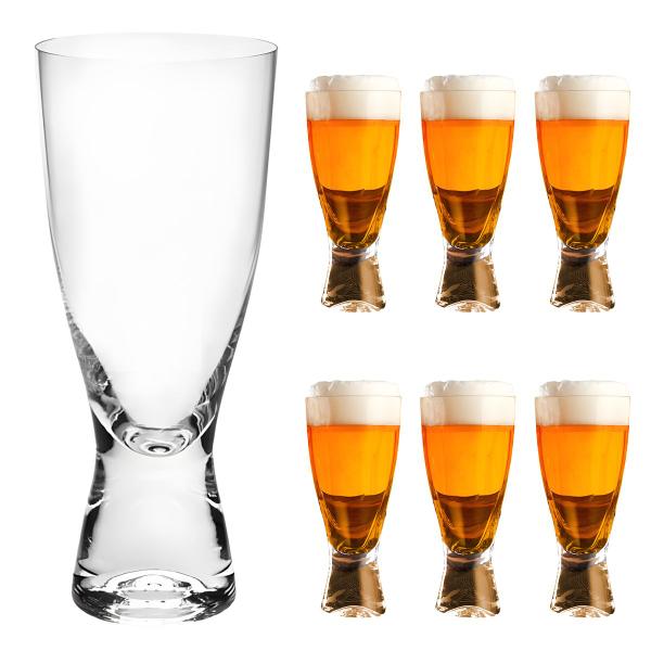 Imagem de Kit 6 Taças Cerveja Dose Cristal Titânio Bohemia Vega 350ml