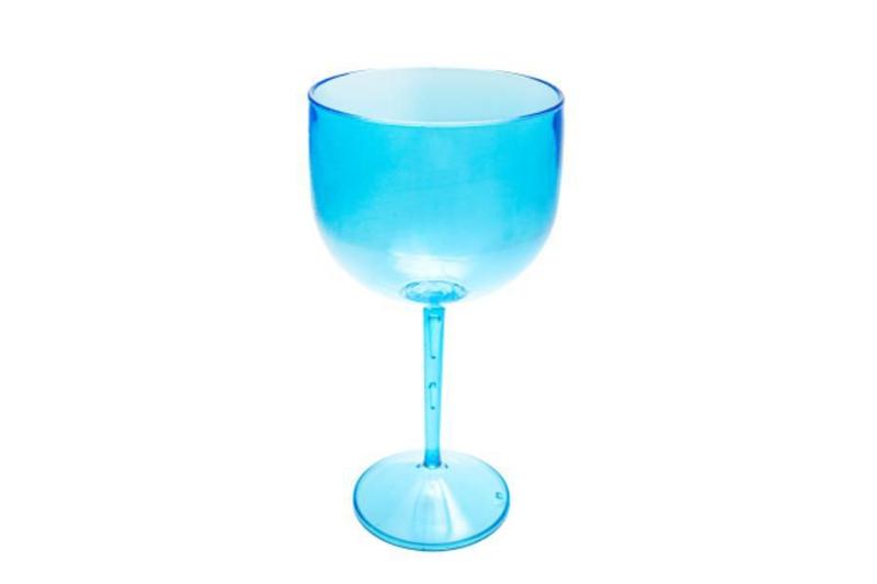 Imagem de Kit 6 Taças De Gin Acrílico Cristal Azul Bebê 550 Ml