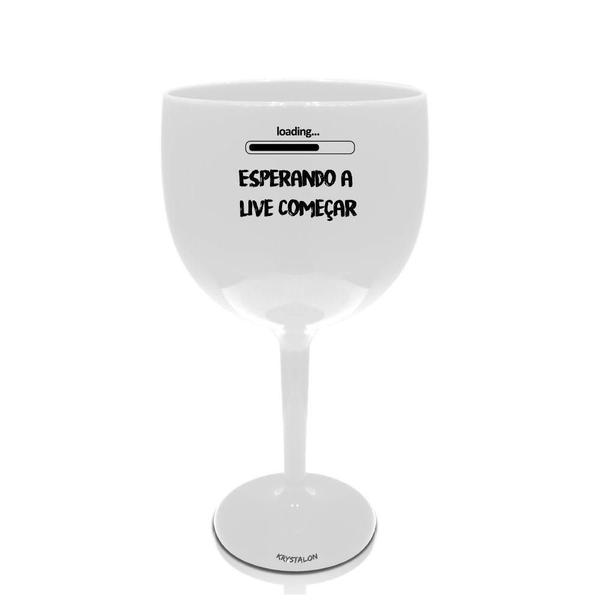 Kit 6 Taças Gin Brancas Personalizadas Criativas Para Live - Krystalon Imagem de Kit 6 Taças Gin Brancas Personalizadas Criativas Para Live