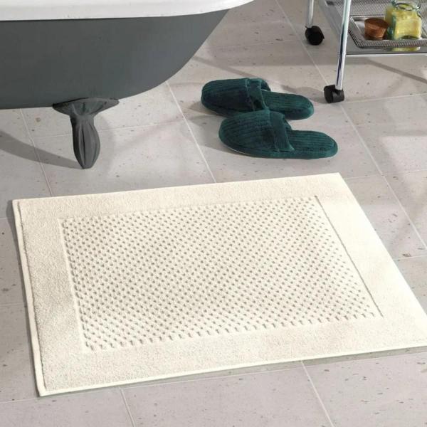 Imagem de Kit 6 Tapete Piso Para Banheiro Felpudo Atoalhado Toalha Prime 50x70 Grosso Confort Cores Chao Jacquard Macio Encorpado