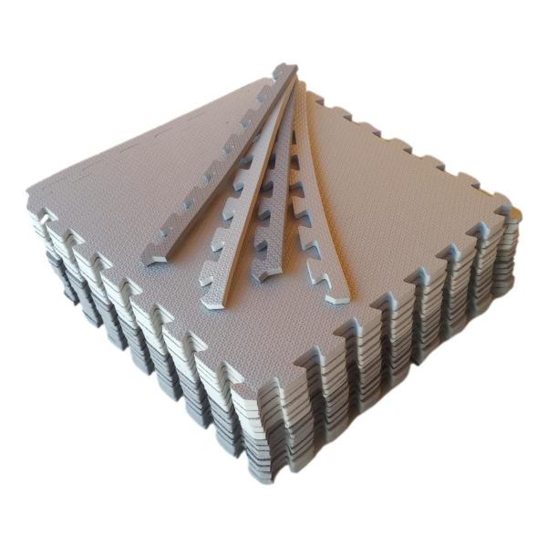 Kit 6 Tatame Tapete EVA Tons de Cinza 50x50x1cm 10mm Imagem de Kit 6 Tatame Tapete EVA Tons de Cinza 50x50x1cm 10mm
