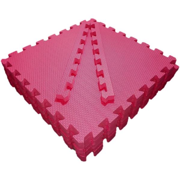 Kit 6 Tatames Tapetes EVA 50x50x2cm 20mm Vermelho Imagem de Kit 6 Tatames Tapetes EVA 50x50x2cm 20mm Vermelho