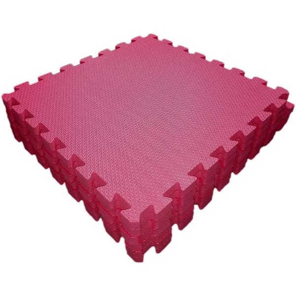 Kit 6 Tatames Tapetes EVA 50x50x2cm 20mm Vermelho Imagem de Kit 6 Tatames Tapetes EVA 50x50x2cm 20mm Vermelho