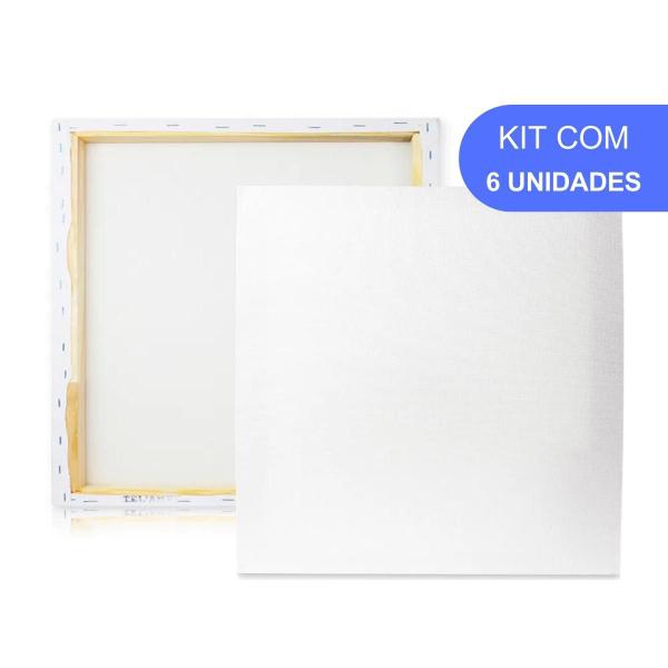 Imagem de Kit 6 Telas Para Pintura Arte Diversão Tamanho 40x50 Algodão