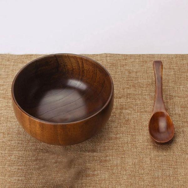 Imagem de Kit 6 Tigelas Bowl Em Bambu Natural Multiuso P/ Servir 14cm