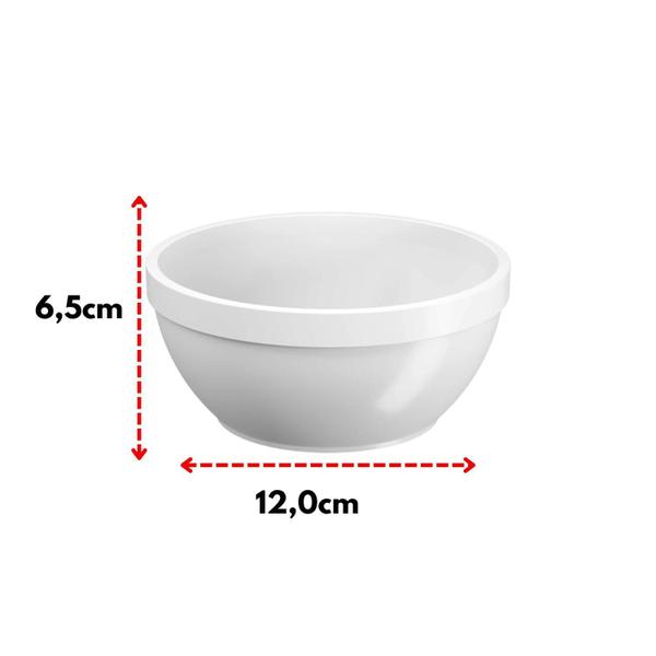 Imagem de Kit 6 Tigelas Cumbuca Plástico Sobremesa Molhos Bowl 350Ml