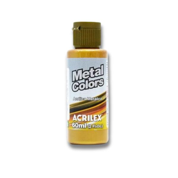 Imagem de Kit 6 tintas metal colors acrilex - ouro - 60ml