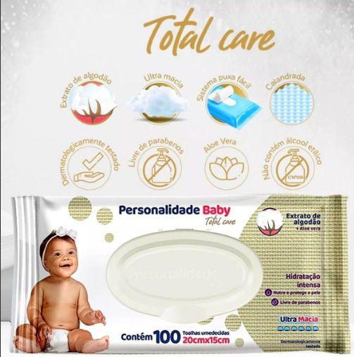 Imagem de Kit 6 Toalha Umedecida Baby Com 100 unidades - Personalidade