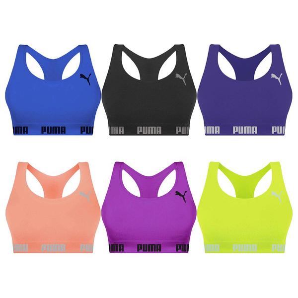 Imagem de Kit 6 Tops Puma Nadador Sem Costura Feminino