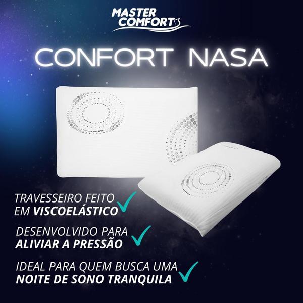 Imagem de Kit 6 Travesseiro Conforto Nasa Viscoelástico Macio 50x70cm