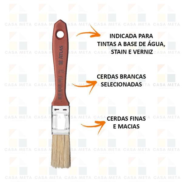 Imagem de Kit 6 Trincha Pincel Verniz E Stain Atlas 3/4 Polegada 396