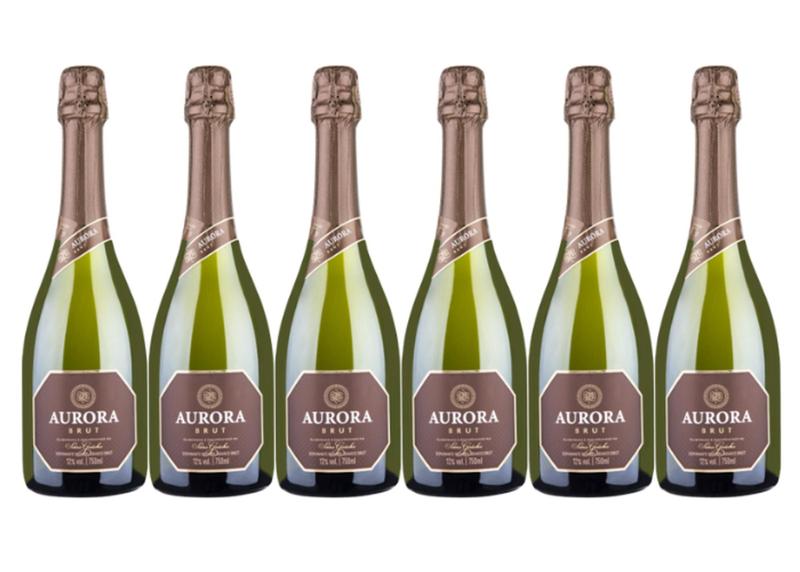 Imagem de Kit 6 Un Espumante Aurora Brut Branco 750 ml