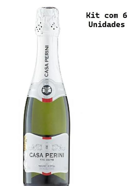 Imagem de Kit 6 Un Espumante Moscatel Casa Perini 375 ml