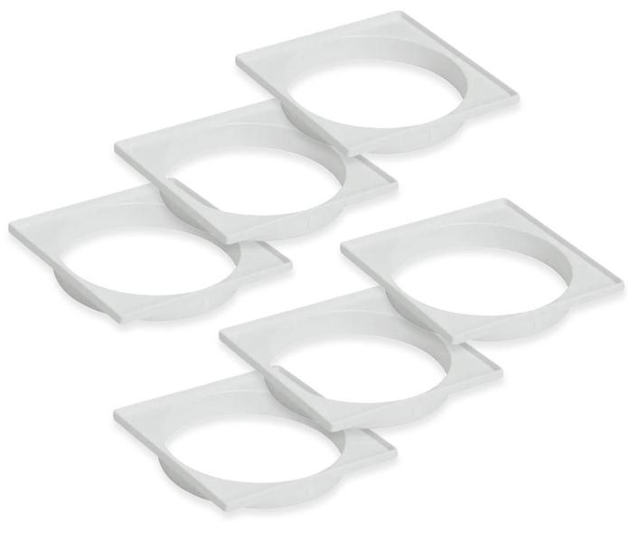 Imagem de Kit 6 Un Porta Grelha Quadrada Branco 100Mm Tigre