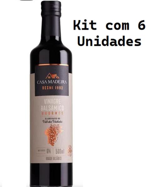 Imagem de Kit 6 Un Vinagre Balsâmico Casa Madeira 500 ml