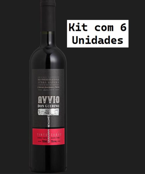 Imagem de Kit 6 Un Vinho Don Guerino Avvio Tinto Suave 750 ml