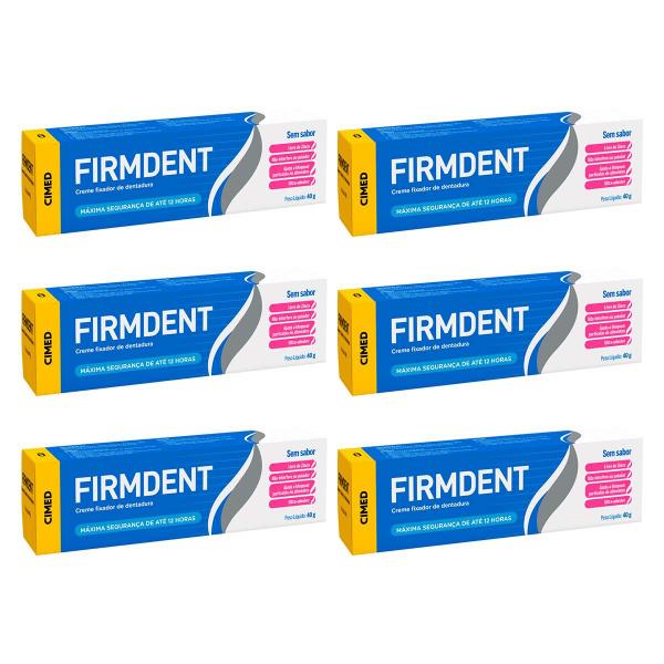 Imagem de Kit 6 und Fixador de Dentadura Firmdent Creme 40g S/ Sabor