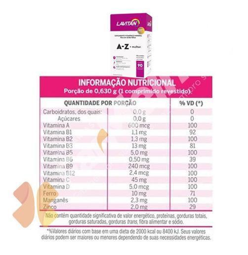 Imagem de Kit 6 Uni Multivitaminico Lavitan Mulher 90 Caps