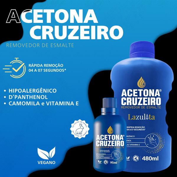 Imagem de kit 6 unid Linha Unhas Cruzeiro 480ml + Algodao Melhor Med 500gr