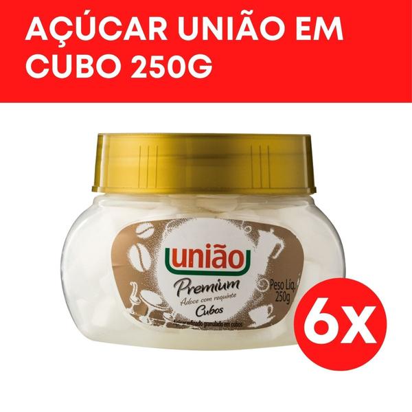 Imagem de Kit 6 unidades  - açúcar em cubos união pote