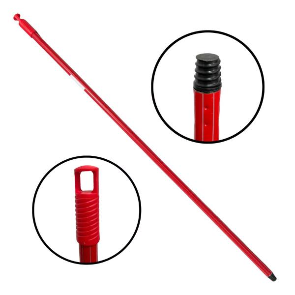 Kit 6 Unidades Cabo de Vassoura Rodo 120cm Condor Metálico Plastificado Com Encaixe de Rosca E Alça Para Pendurar Imagem de Kit 6 Unidades Cabo de Vassoura Rodo 120cm Condor Metálico Plastificado Com Encaixe de Rosca E Alça Para Pendurar