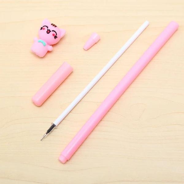 Imagem de Kit 6 unidades de caneta em gel fantoche gatinho traço fino delicadas