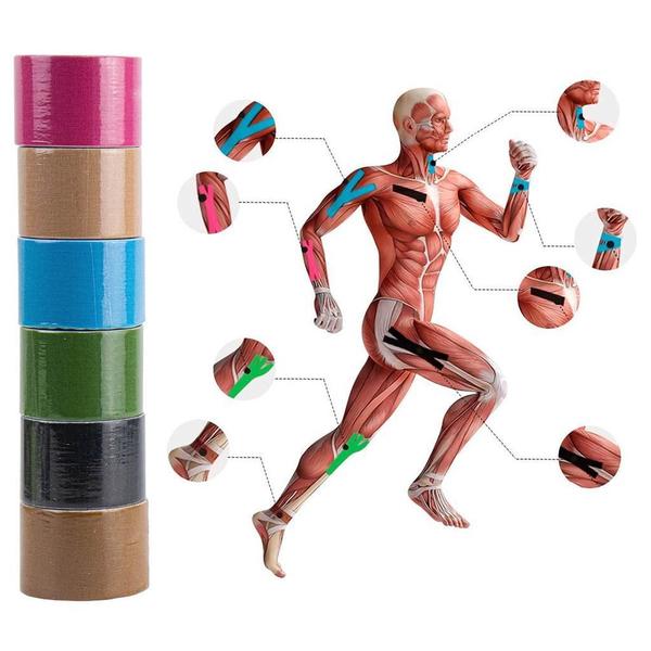 Kit 6 Unidades Fita Kinesio Bandagem Elastica 5 Mt - Mbfit - Milenio Imagem de Kit 6 Unidades Fita Kinesio Bandagem Elastica 5 Mt - Mbfit