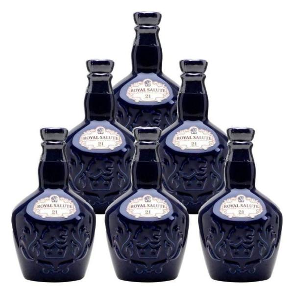 Imagem de Kit 6 Unidades Royal Salute 21 anos Azul 50ml