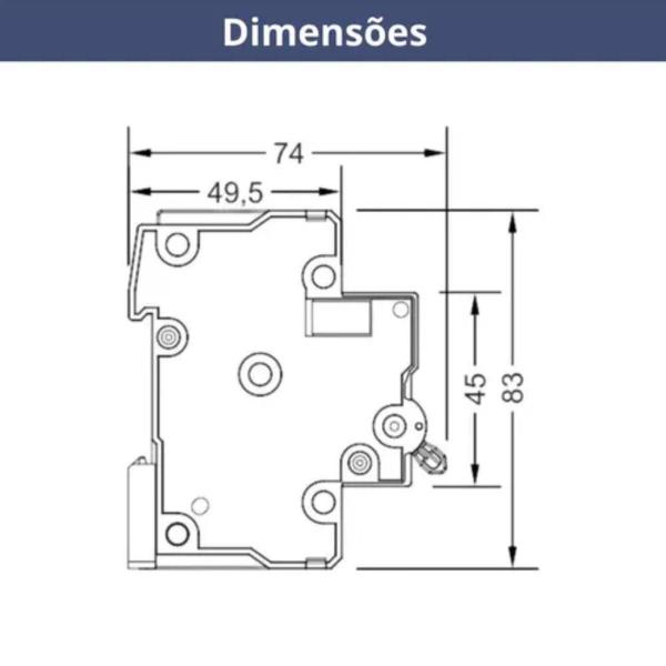 Imagem de Kit 6 unidades - weg disjuntor bipolar din 32a (mdw-c 32a 2 polos)