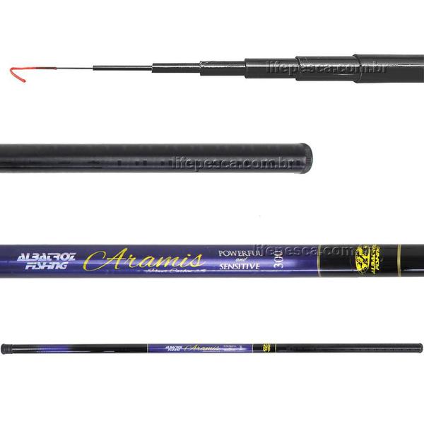 Imagem de Kit 6 Varas Telescópicas Albatroz Fishing Aramis 6 Medidas Diferentes - 22% Carbono