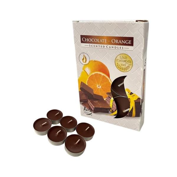 Imagem de Kit 6 Velas Chocolate e Laranja Difusor Flut. Fondue 6h