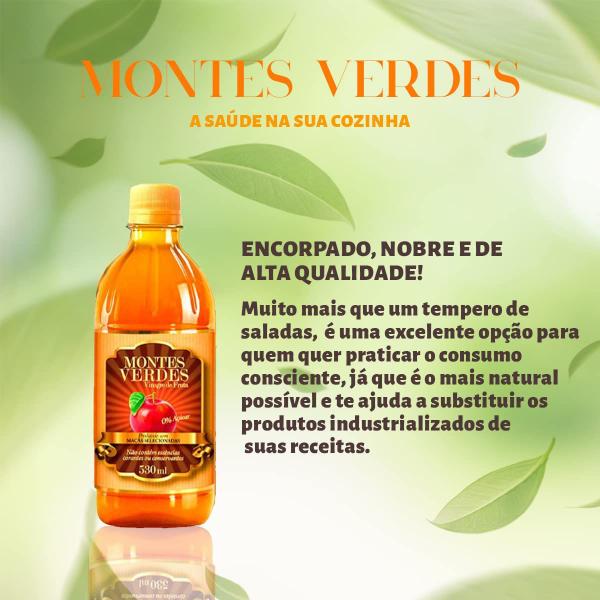 Kit 6 Vinagre De Maçã Montes Verdes 530ml Imagem de Kit 6 Vinagre De Maçã Montes Verdes 530ml