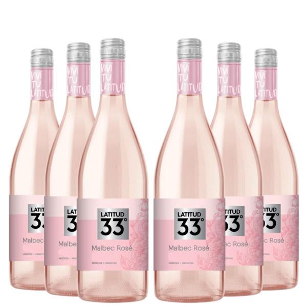 Imagem de KIT 6 Vinho Argentino Latitud 33 Malbec Rosé, 750ml