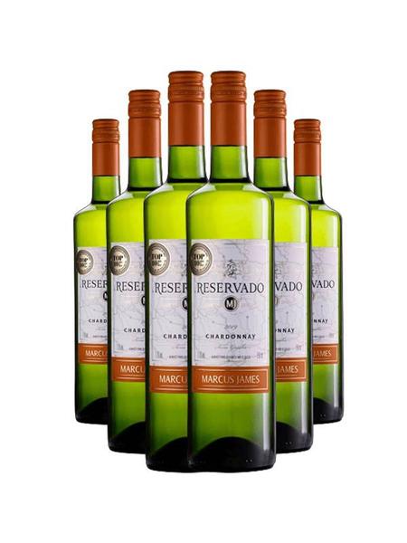 Imagem de Kit 6 Vinho Branco Chardonnay Marcus James Reservado 750 ml