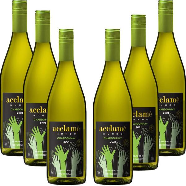 Imagem de Kit 6 vinho chile chardonnay branco acclamé courmayeur 750ml