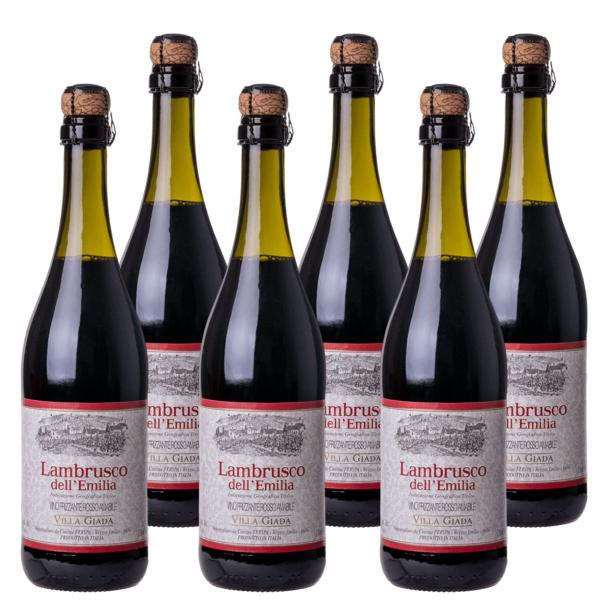 Imagem de Kit 6 Vinho Lambrusco Villa Giada Tinto Amabile 750ml