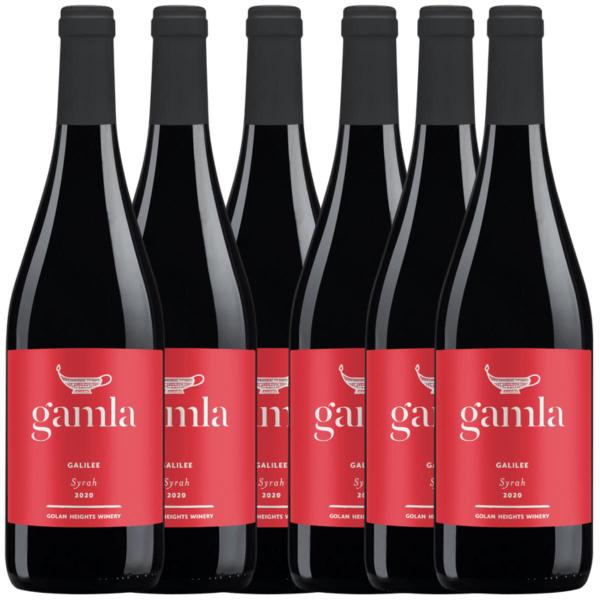 Imagem de Kit 6 Vinho Tinto  Kosher Israelense Gamla Syrah Tinto 750ml