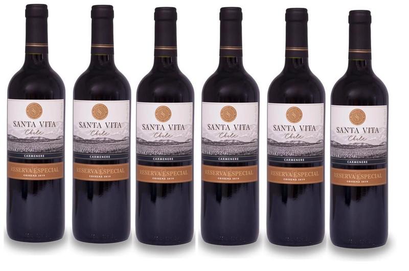 Imagem de Kit 6 Vinho Tinto Reserva Especial Santa Vita Carmenere 2016